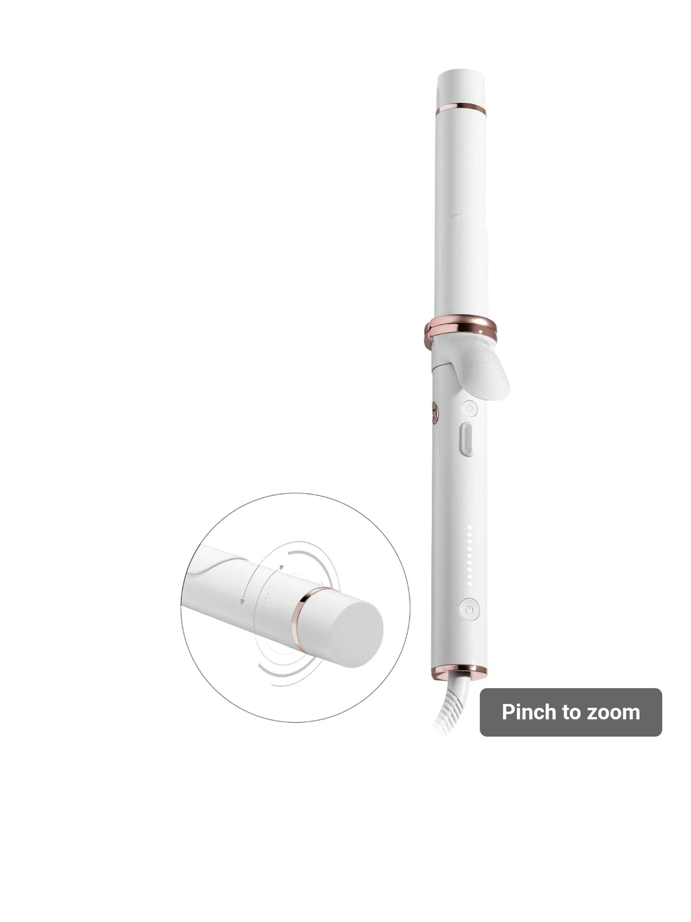 T3 White and Rose Gold Curling Iron